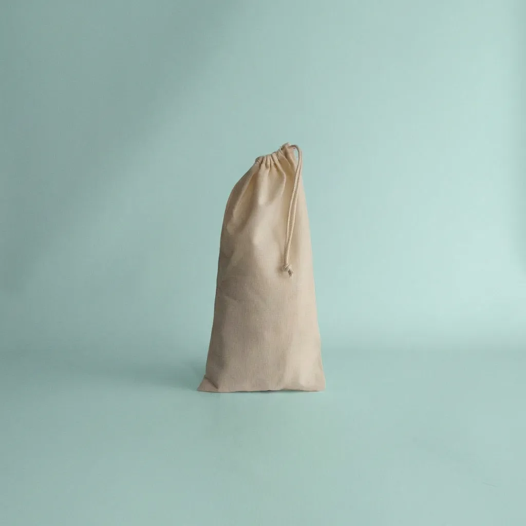Bolsa 15x30 cm Lienzo 100% Algodón - Cierre de Ahorque Cordón