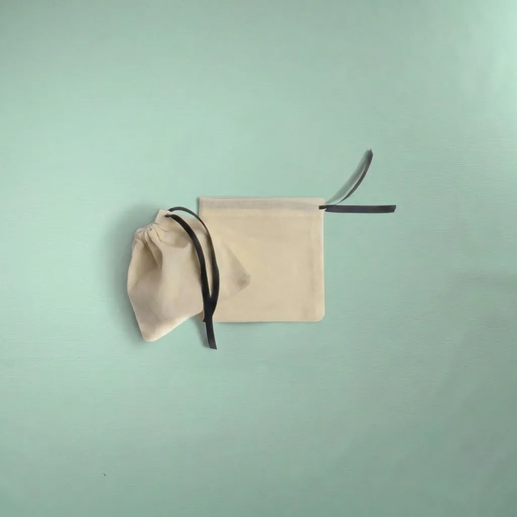 Bolsa 10x10 cm Lienzo 100% Algodón - Cierre de Ahorque Raso
