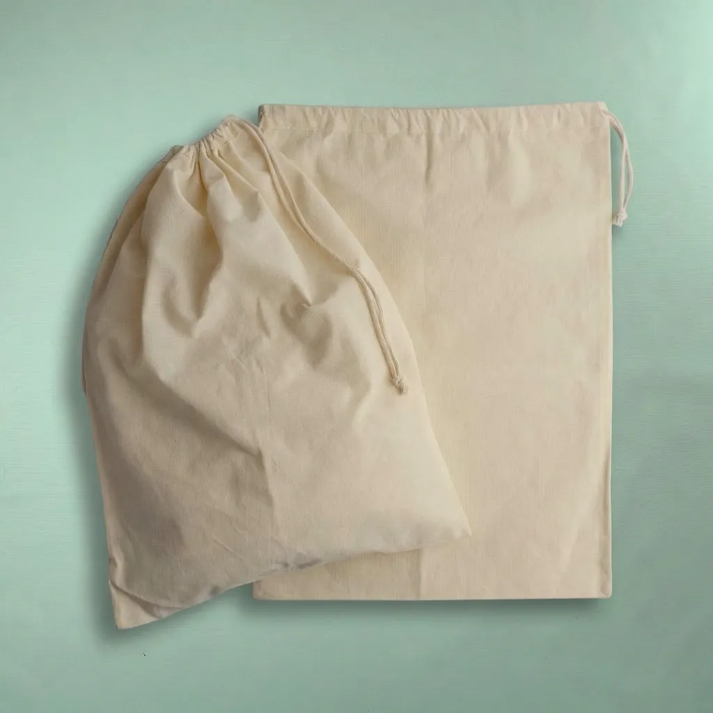 Bolsa 35x50 cm Lienzo 100% Algodón - Cierre de Ahorque Cordón