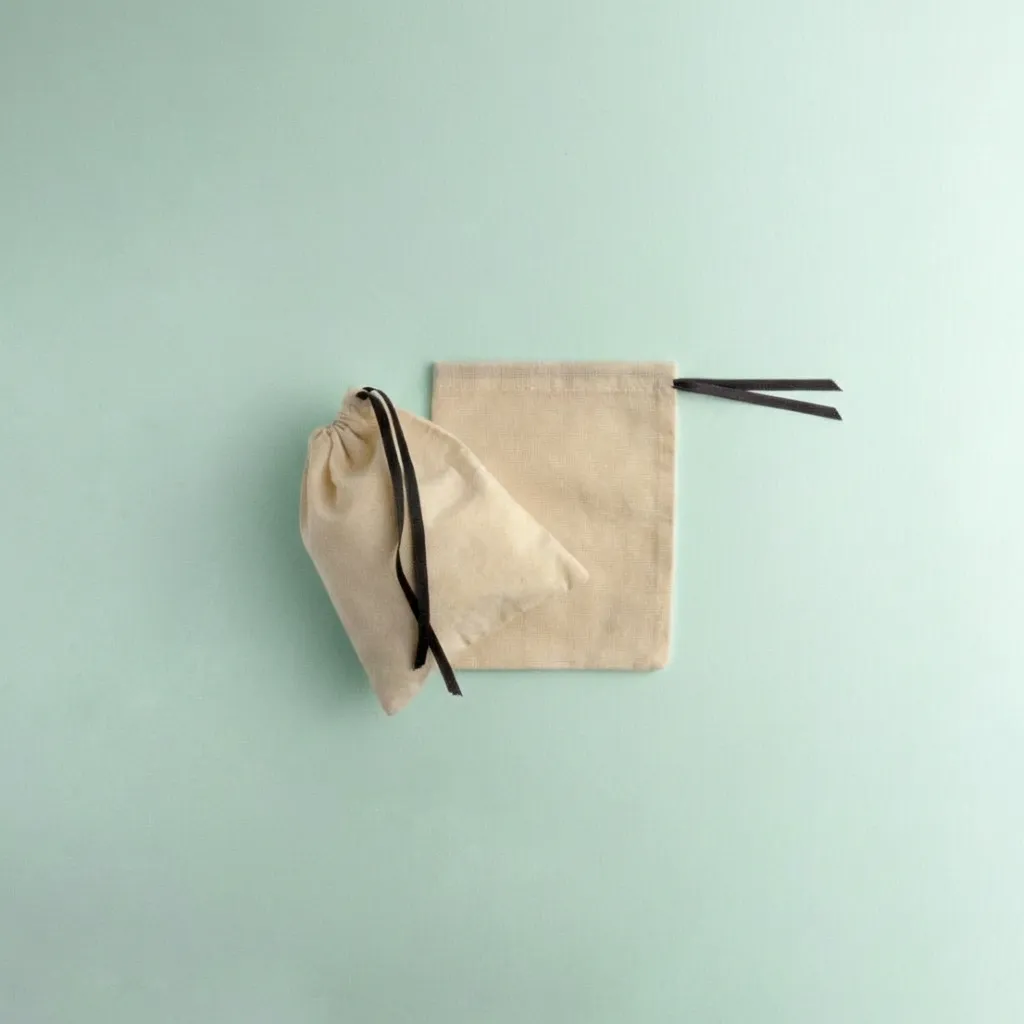 Bolsa 12x15 cm Lienzo 100% Algodón - Cierre de Ahorque Raso