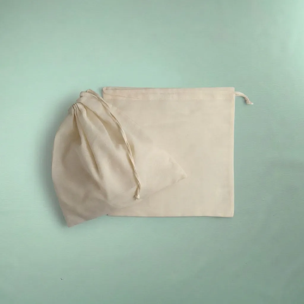 Bolsa 30x30 cm Lienzo Sublimable - Poliester 70% - Algodón 30%, Cierre de Ahorque Cinta Hilera