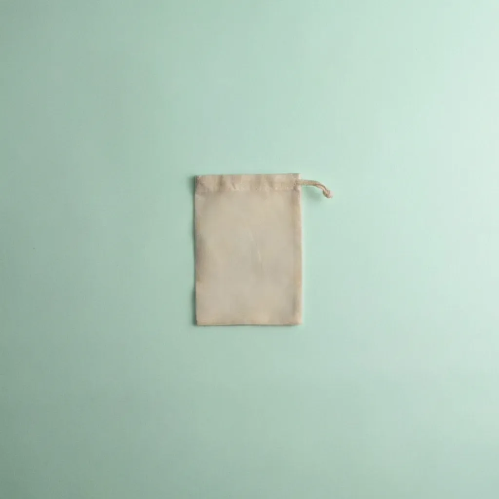 Bolsa 10x15 cm Lienzo Sublimable - Poliester 70% - Algodón 30%, Cierre de Ahorque Cinta Hilera